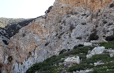 Climbing crag NYMFEO in Sifnos
